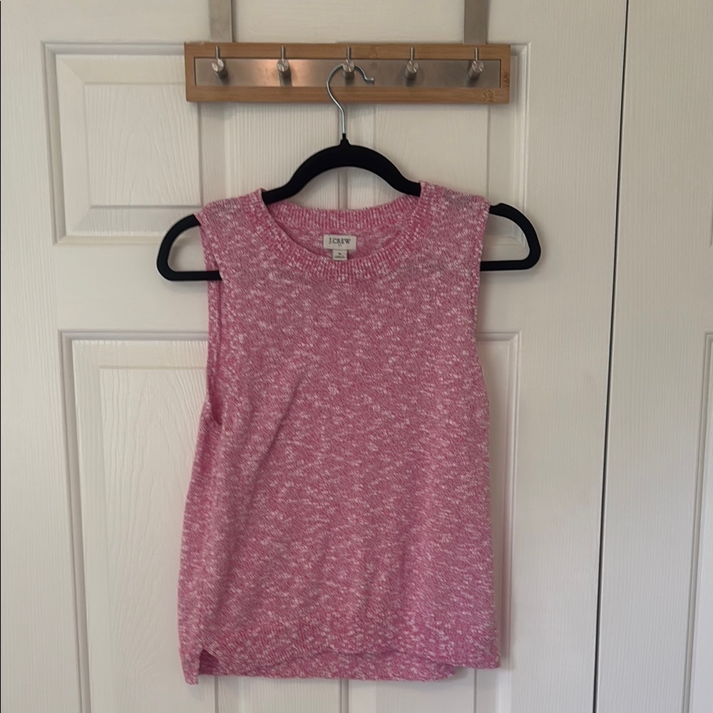 J. Crew Pink Ribbed Sleeveless Tank Top